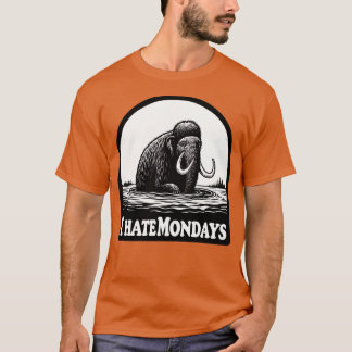 Camiseta Odeio as segundas-feiras Mamute em Tar Pit
