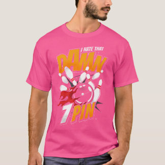 Camiseta Odeio Barato da Equipe de Boliche Engraçado de 7 P