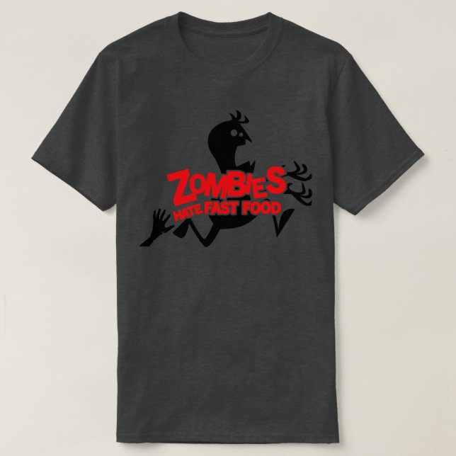 Camiseta Odeio comida 1 rápido (Frente do Design)