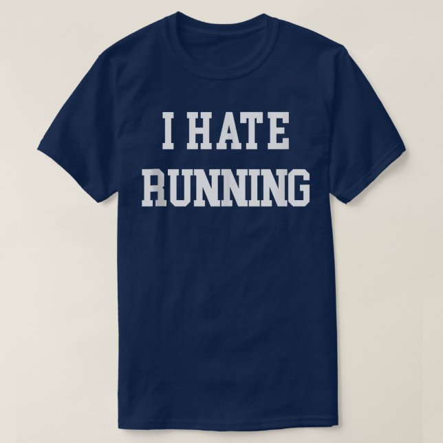 Camiseta Odeio Correr Engraçado, Eercise Cardio Runner (Frente do Design)