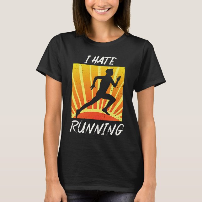 Camiseta Odeio Executar O Trilho Sarcástico (Frente)