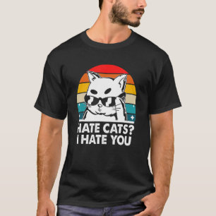 Camiseta Odeio Gatos Que Odeio Você Gato Família Humorista 