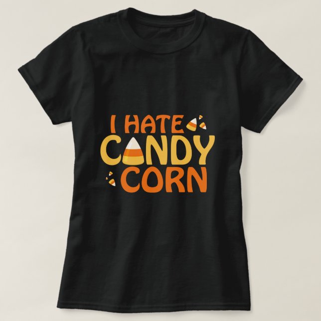 Camiseta Odeio o Candy Corn (Frente do Design)