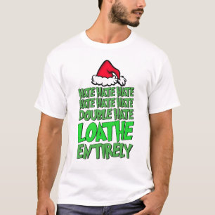 Camiseta Odeio o chapéu duplo que odeia inteiramente os Gri
