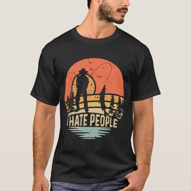 Camiseta Odeio Pessoas com texto alemão Ich hasse Menschen (Frente)