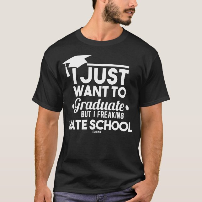 Camiseta Odeio professores de escola aprenderem (Frente)