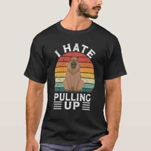 Camiseta Odeio Puxar Capybara Gort Meme Rodent Vinta