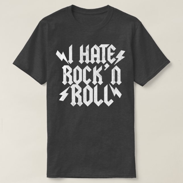 Camiseta Odeio Rock n Roll (Frente do Design)