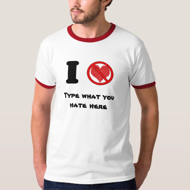 Camiseta Odeio T-Shirt Vazio (Frente)