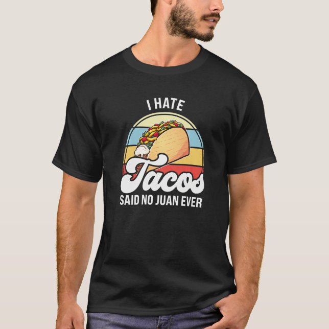 Camiseta Odeio tacos que nunca foram tacos Premium. (Frente)