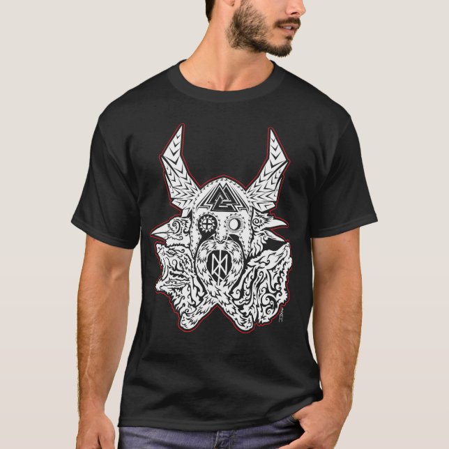 Camiseta Odin Emblem Versão Tinta Branca (Frente)