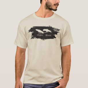 Camiseta Odin Raven Crow Viking Mythology corre em runic