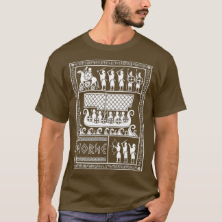 Camiseta Odin sobre Sleipnir e Viking Warriors Norse Mythol