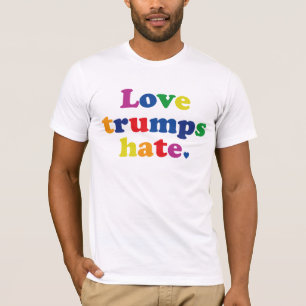 Camiseta Ódio dos trunfos do amor de GLBT
