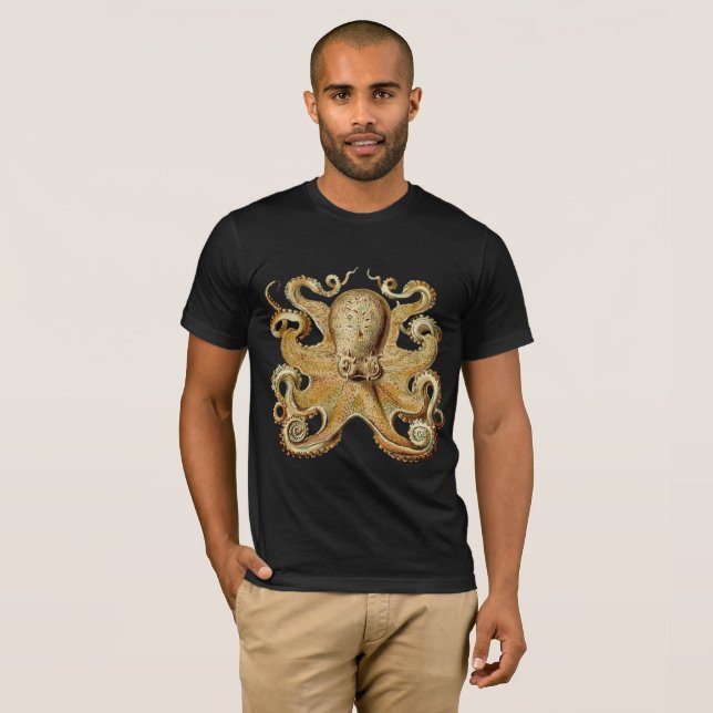 Camiseta Odisseia no Mar Retro: Octopus Vintage (Frente Completa)
