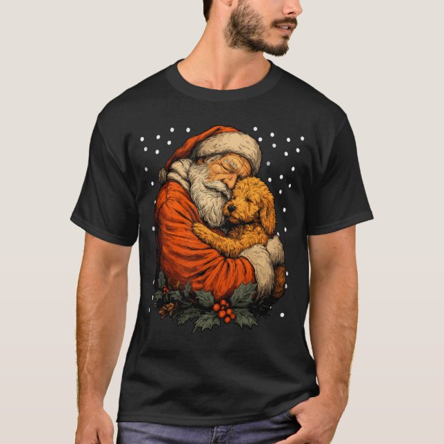 Camiseta Odle Dog And Santa Claus Winter Season Christmas A (Frente)