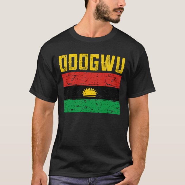 Camiseta Odogwu Biafran Flag Design (Frente)