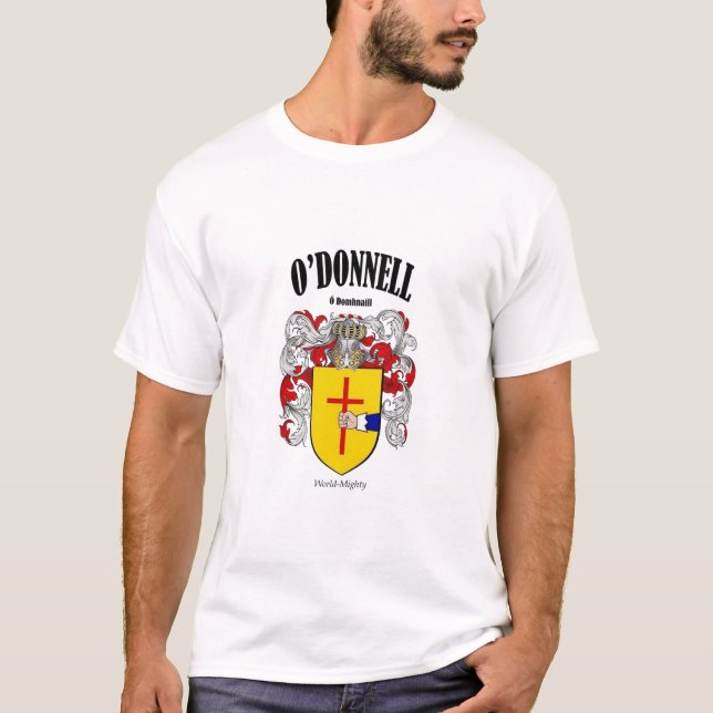 Camiseta O'DONNELL Crest Tradução e Significa T-Shirt (Frente)