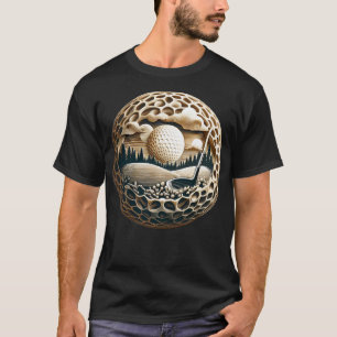 Camiseta Odontologia da Bola de Golfe Elegância sobre o Ver
