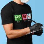 Camiseta Odontologia de Amor à Paz de Dentista Bonita<br><div class="desc">Uma camiseta de Odontologia de Amor pela Paz excelente para um dentista. Um sinal de paz,  coração,  e uma escova de dentes cheia de pasta de dente para alguém na profissão dentária.</div>