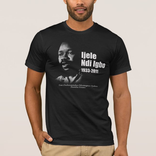 Camiseta Odumegwu Ojukwu - t-shirt do Igbo de Ijele Ndi (Frente)