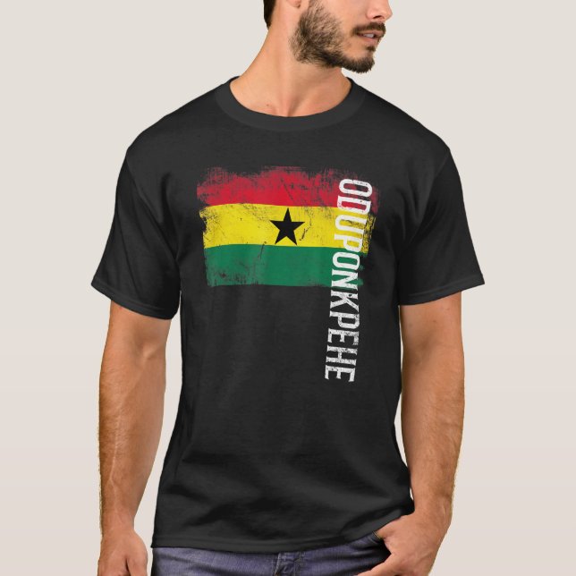 Camiseta Oduponkpehe Gana Bandeira Para Homens Em Gana (Frente)