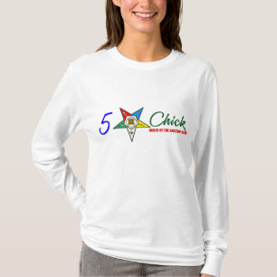 Camiseta OES: pintinho de cinco estrelas (branco do LS)