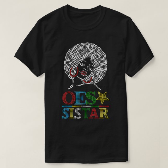 Camiseta OES SiStar Dot Print Order Of Eastern Star Parents (Frente do Design)