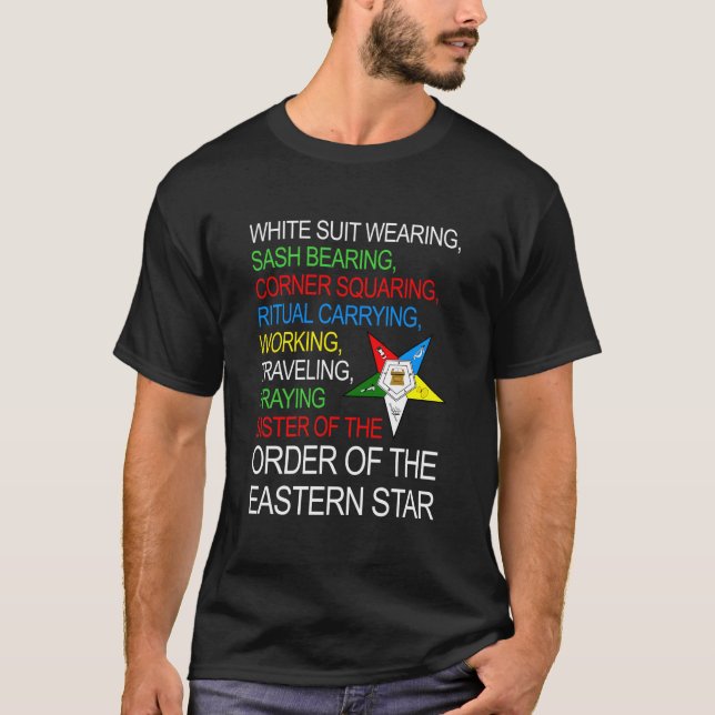 Camiseta Oes Terno Branco Usando Estrela de Viagem Orando M (Frente)