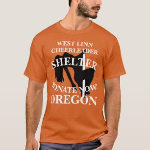 CAMISETA OEST LINN CHEERLEADER SHELTER DONATE AGORA OREGON