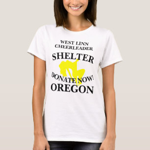 CAMISETA OEST LINN CHEERLEADER SHELTER DONATE AGORA OREGON