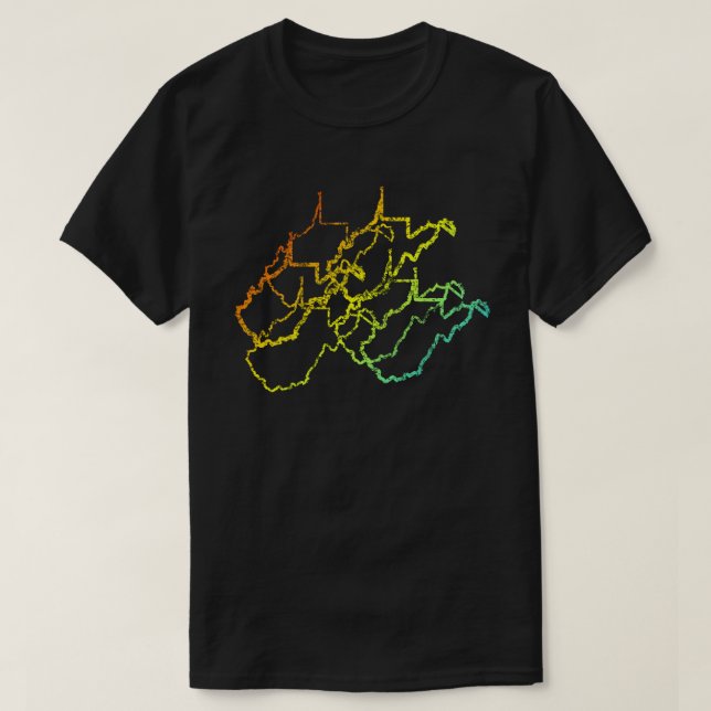 Camiseta oeste de virginia chill blur (Frente do Design)