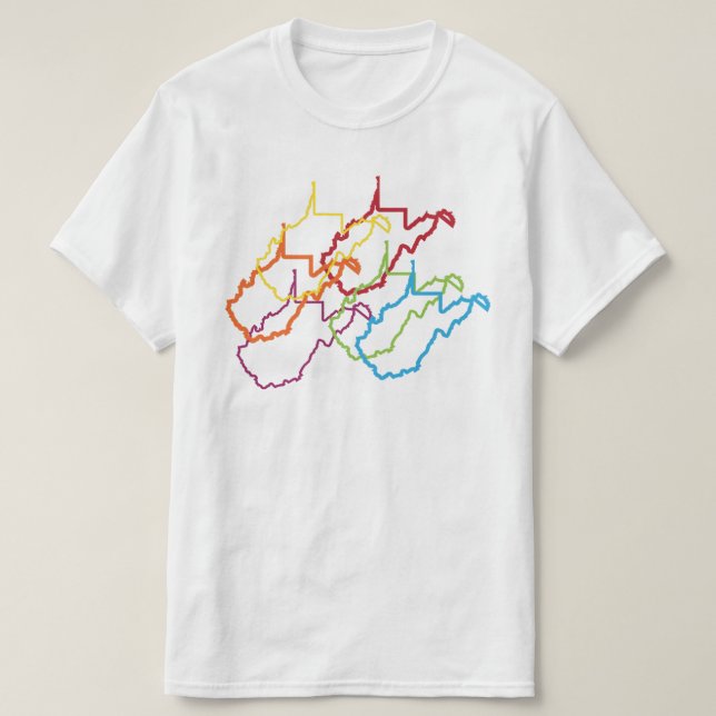 Camiseta oeste de virginia pride blur (Frente do Design)