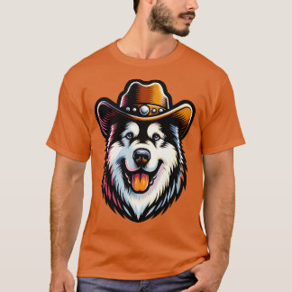 Camiseta Oeste do Alasca Malamute Cowboy TSirt