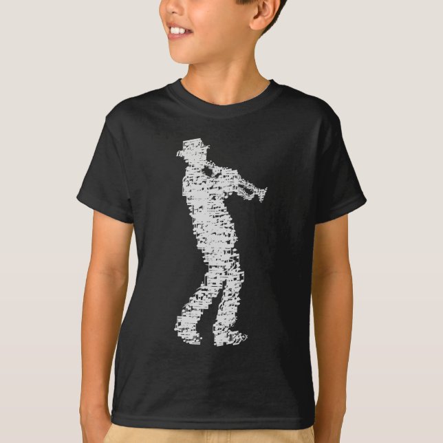 Camiseta of notes trumpet made player (Frente)