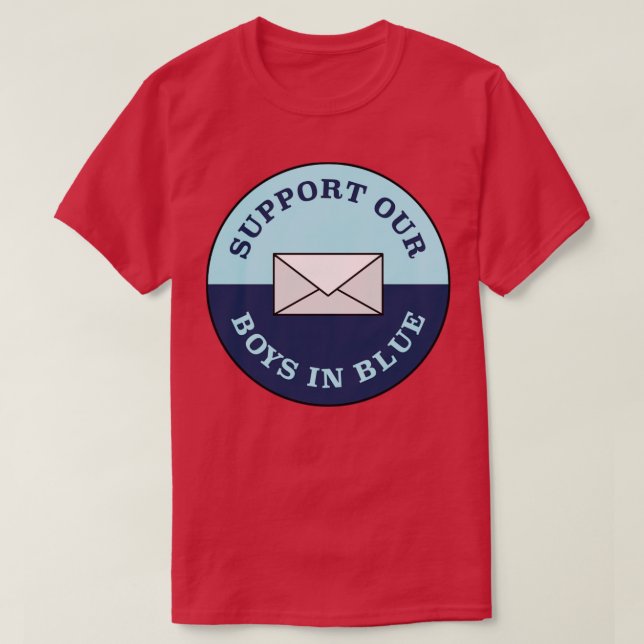 Camiseta Ofereça suporte a nossos meninos em USPS azuis (Frente do Design)