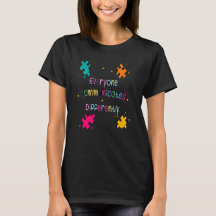 Camiseta Oferecer Suporte à Consciência do Autismo Todos Co