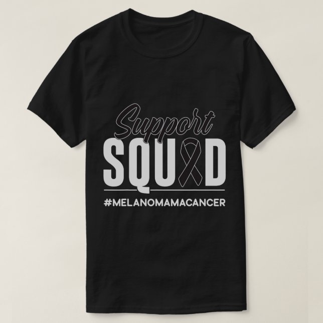 Camiseta Oferta de consciência de Cancer Melanoma no Esquad (Frente do Design)