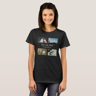 Camiseta Oferta de cotação inspiracional de cor de 4 fotos