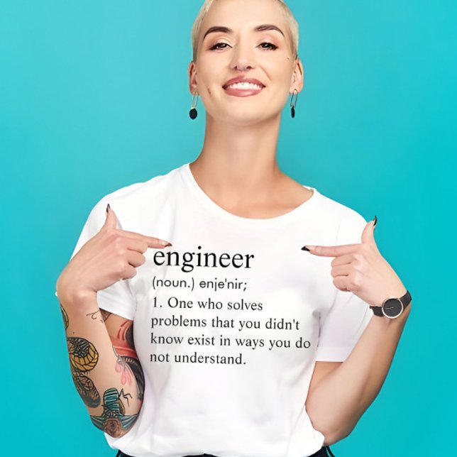 Camiseta Oferta de Definição Engraçado Personalizado do eng (ENGINEER FUNNY SHIRT)
