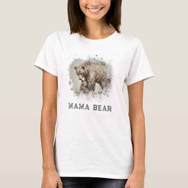 Camiseta *~* Oferta de Dia de as mães BEAR MÃE AP72 Mole (Frente)
