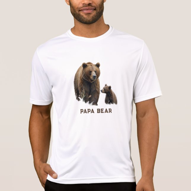Camiseta *~* Oferta de Dia de os pais de Cubo de URSO PAPA  (Frente)