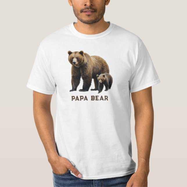 Camiseta *~* Oferta de Dia de os pais de Cubo de URSO PAPA  (Frente)