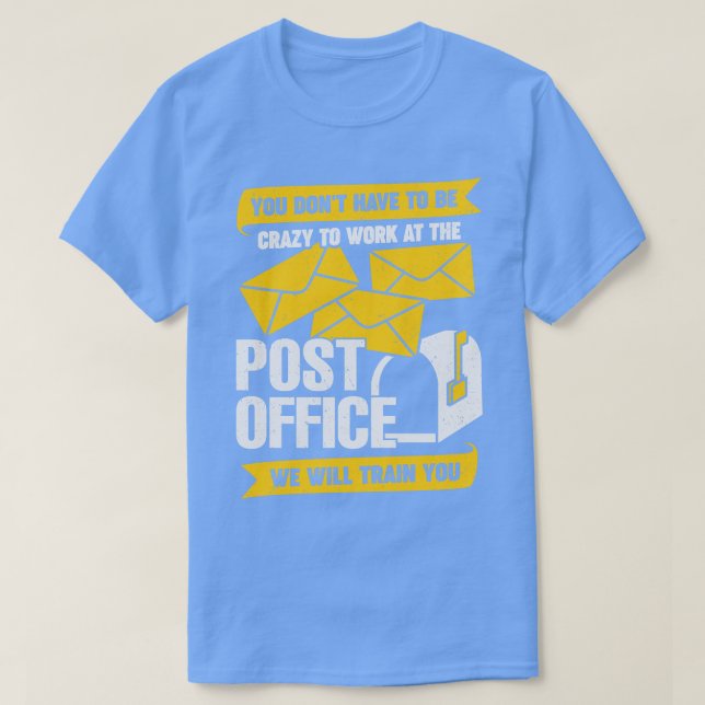 Camiseta Oferta de Empregado Postal do Office Poste Engraça (Frente do Design)