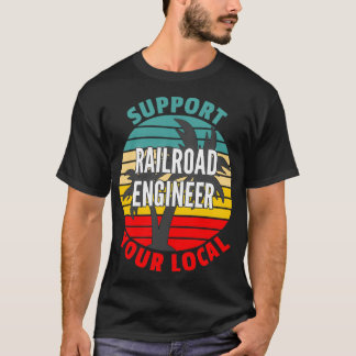 Camiseta Oferta de Engenheiro de ferrovia que suporta sua f