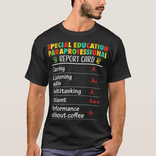 Camiseta Oferta de Ensino Especial Engraçado Paraprofission (Frente)
