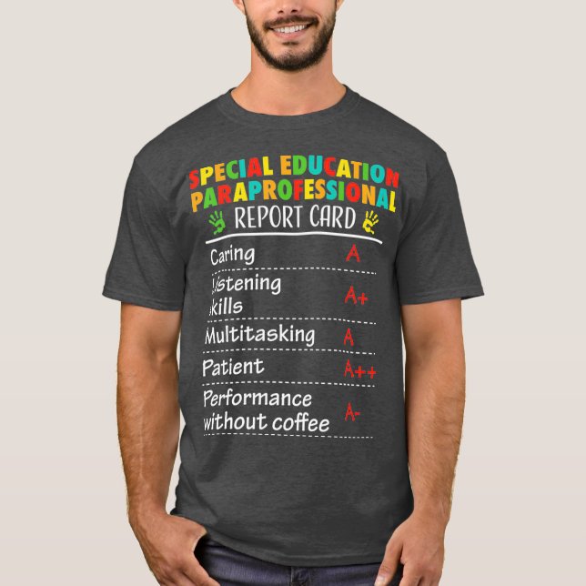 Camiseta Oferta de Ensino Especial Engraçado Paraprofission (Frente)