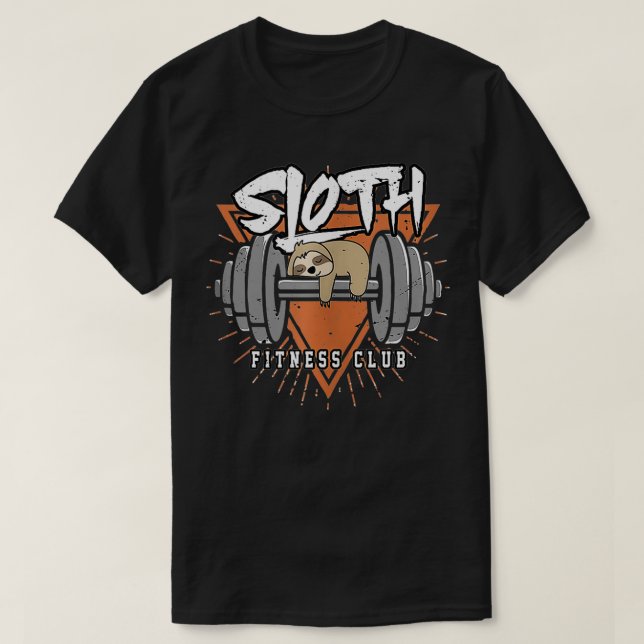 Camiseta Oferta de Motivação de Sloth Workout do Clube de M (Frente do Design)