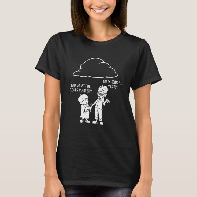 Camiseta Oferta De Nuvem Engraçada Para Software De Program (Frente)
