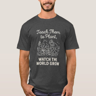 Camiseta Oferta de Pai ecológico Ensine-os a plantar chá